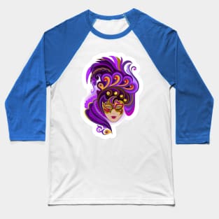 Witch in carnival mask Baseball T-Shirt